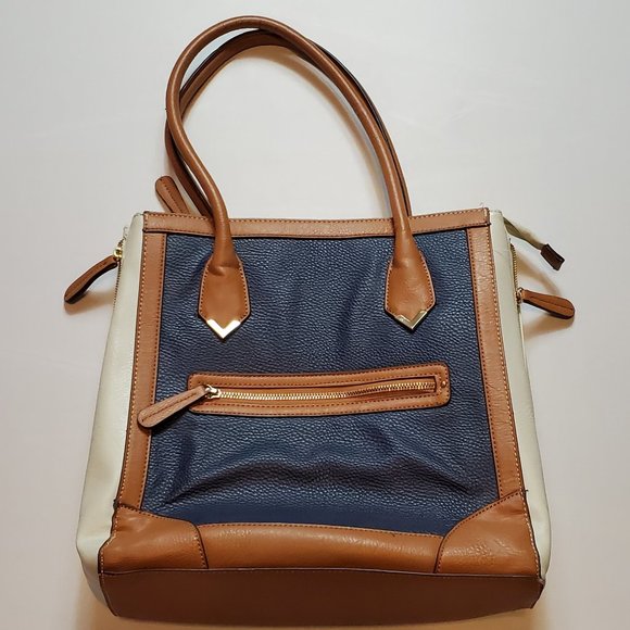 Apt. 9 Handbags - Apt. 9 Blue Cream Brown Purse Shoulder Bag